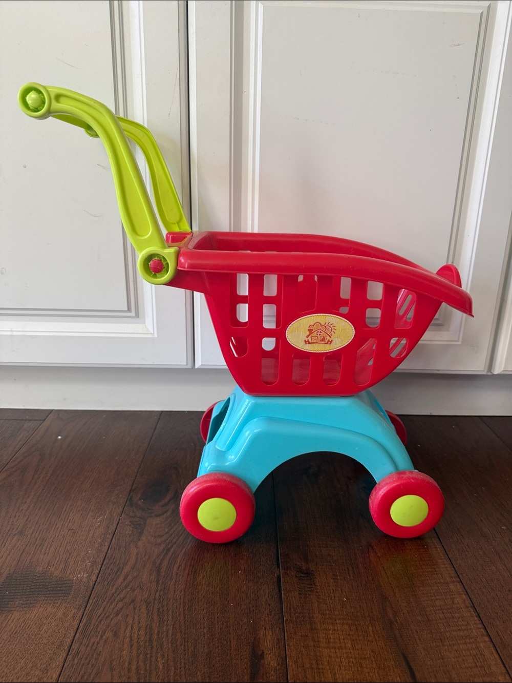 kids red shopping cart grocery cart pretend play